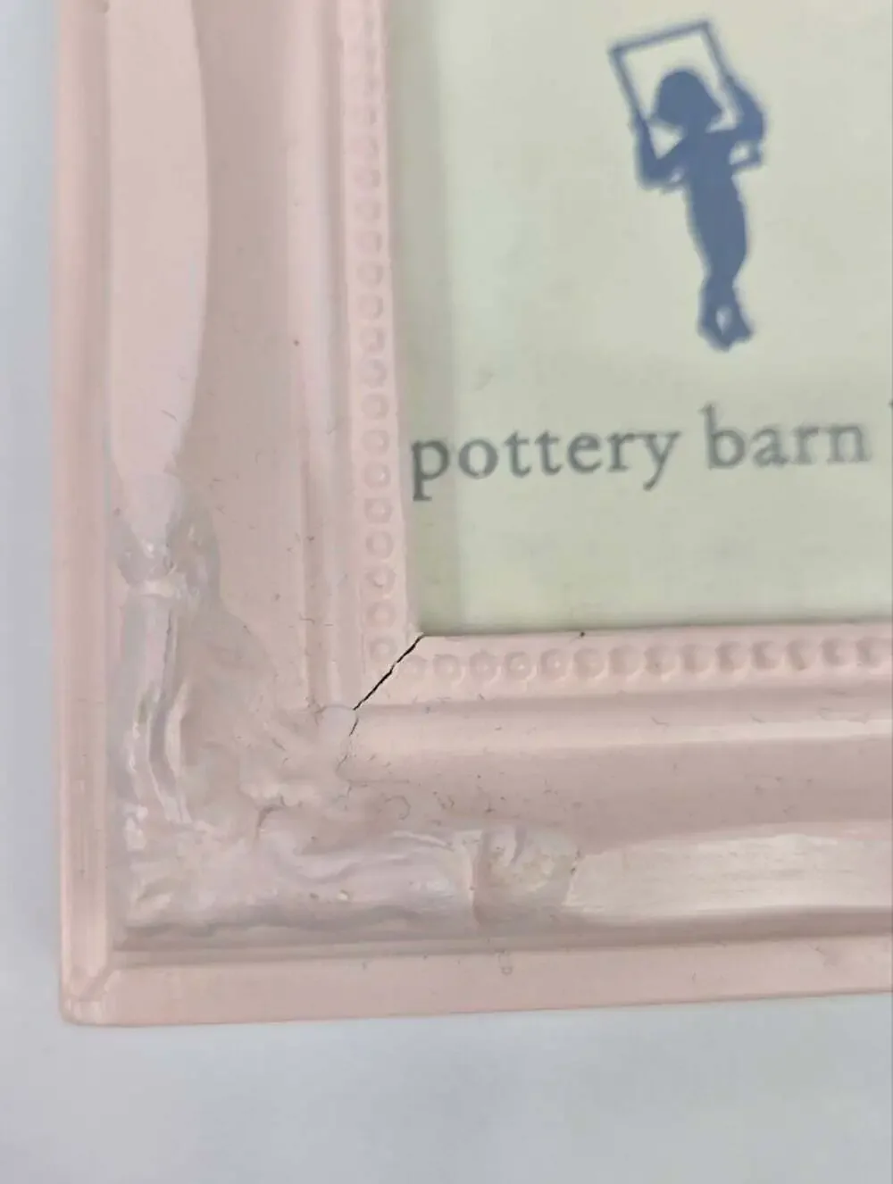 Pottery Barn Kids Pink Magnetic Picture Frames Set of 3 Shabby Chic Floral